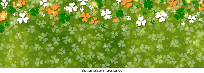 St.Patrick's Day green vector banner template