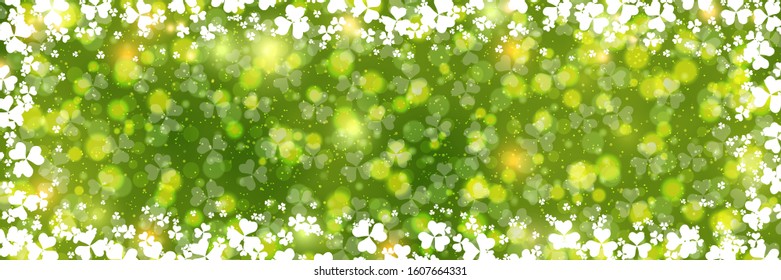 St.Patrick's Day green vector banner template