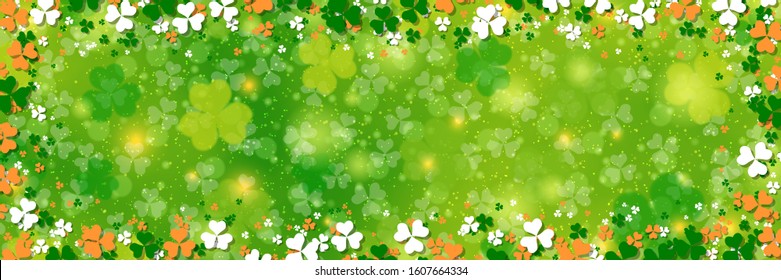 St.Patrick's Day green vector banner template