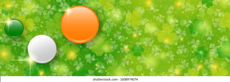 St.Patrick's Day green vector banner template