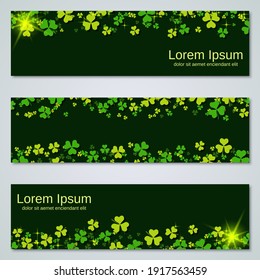St.Patrick's Day horizontal web banners vector collection