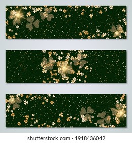St.Patrick's Day horizontal web banners vector collection