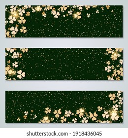 St.Patrick's Day horizontal web banners vector collection