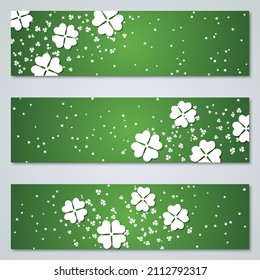 St.Patrick's Day horizontal web banners vector collection