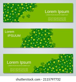 St.Patrick's Day horizontal web banners vector collection
