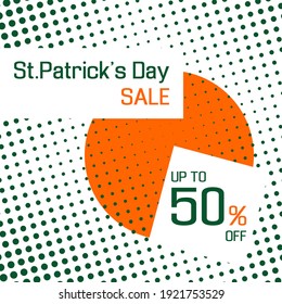 st.patrick's day sale, vector banner or poster