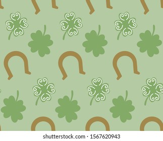 St.Patrick's Day seamless pattern in vector