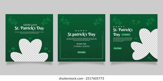 St.patrick's Day design de modelo de postagem de mídia social