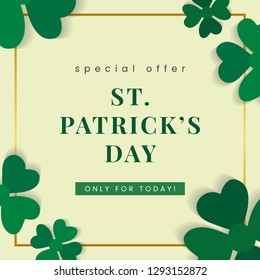 St.Patrick's Day special offer vector