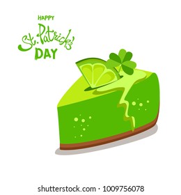 St.Patrick's Day velvet cupcakes. Vector illustration of St. Patrick's Day themed cupcakes.