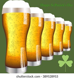 St.Patrick's Day.Background.Vector beer