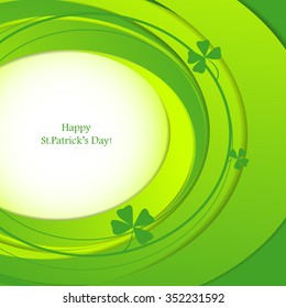 St.Patrick's holiday vector abstract background. Eps10