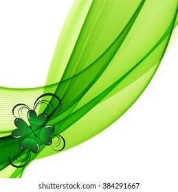 St.Patric's background with green waves