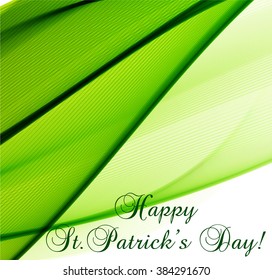 St.Patric's background with green waves
