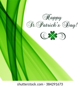 St.Patric's background with green waves