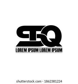 STQ letter monogram logo design vector