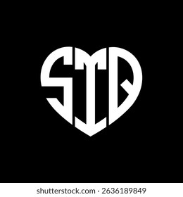STQ Einzigartiges abstraktes Monogramm Liebe Form Vektor Logo Design.