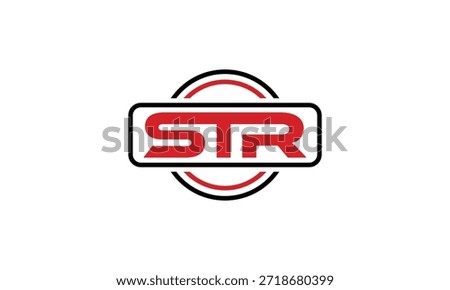 STR letter mark Abstract Vector Logo Design Template - STR icon design