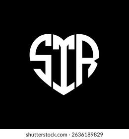 STR Unique abstract monogram love shape vector logo design.