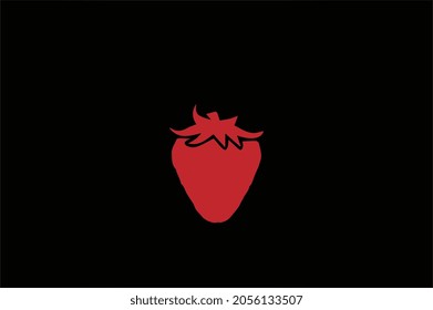 STRABERRY  Basic and elegant minimal artistic design in initial based Icon logo-vector