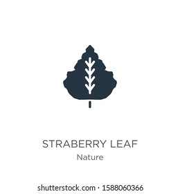 Straberry leaf icon vector. Trendy flat straberry leaf icon from nature collection isolated on white background. Vector illustration can be used for web and mobile graphic design, logo, eps10