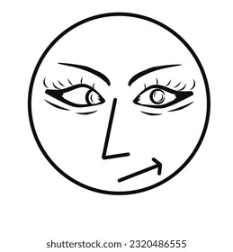 Strabismus, gekreuzte Vektorgrafik
