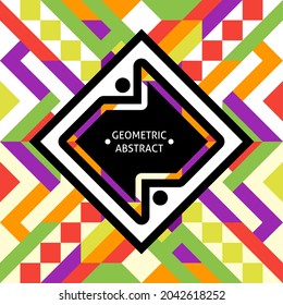 stract geometric pattern advertising banner and poster, vector with colorful touch style, can be used according to your needs