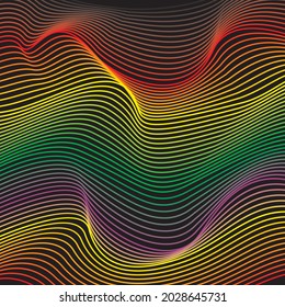 stract wave line vector background. Bright gradient geometric cover design. Collection of poster templates. Abstract lines.