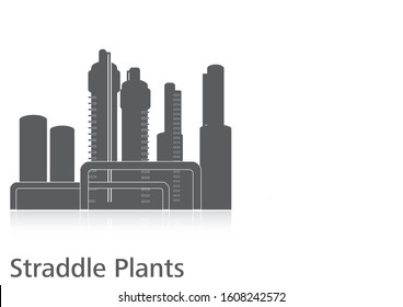 Straddle Plants flat Industrial Illustration