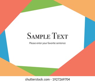 Straight and abstract background illustration frame