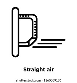 Straight air icon vector isolated on white background, Straight air transparent sign , line and outline elements in linear style