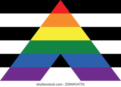Straight Ally Flag, Vektordesign