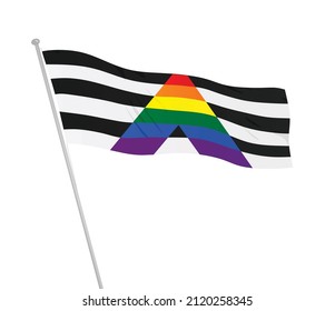 Straight Ally Flag. Vector Illustration