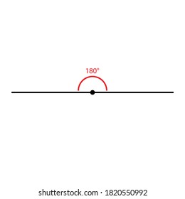 straight angle on white background