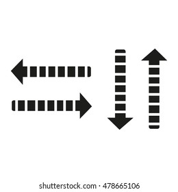 straight arrow pointer, design, vector icon