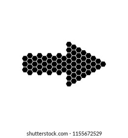 Straight arrow ribbon button. Direction right banner shape. Trend arrow stripe form flat icon. Index location button. Pointer position. Vector simple arrows