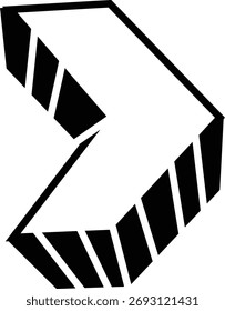 straight arrow sign Vector illustration