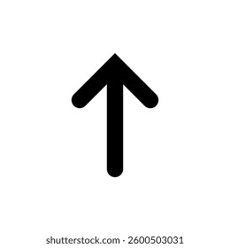 Straight arrow. Vector symbol and icon on white background.
