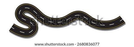 straight asphalt road icon set going to the distance on white background . eps 10
