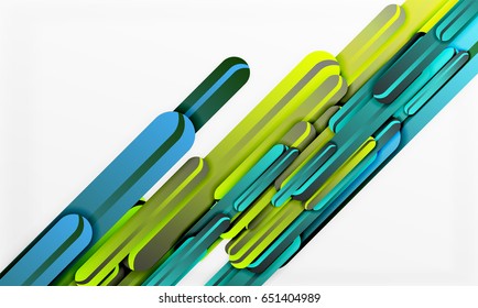 Straight blue and green lines vector abstract background