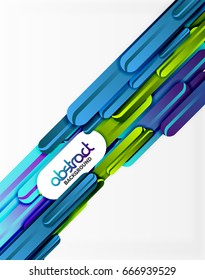 Fondo abstracto del vector de líneas rectas azul y verde