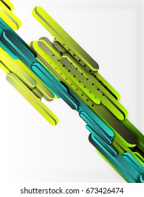 Straight blue and green lines vector abstract background