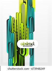 Straight blue and green lines vector abstract background