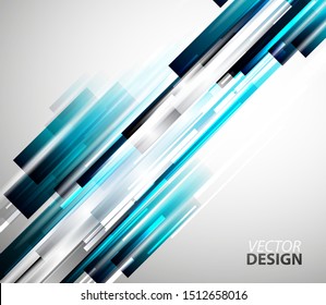 Straight blue lines abstract vector background. Vector technology or business abstract background