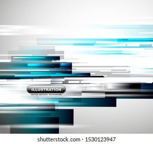 Straight blue lines abstract vector background. Vector technology or business abstract background