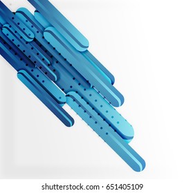 Fondo abstracto vectorial de líneas azul recto