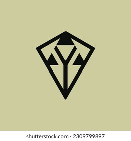 straight and bold letter Y sporty logo