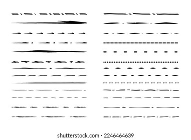 Straight Broken Line Design Element Vector Set