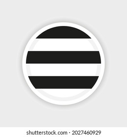 Straight circle flag with white background