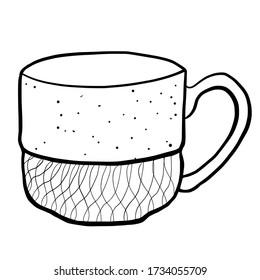 Straight cup hand drawn vector illustration isolater on white background close up